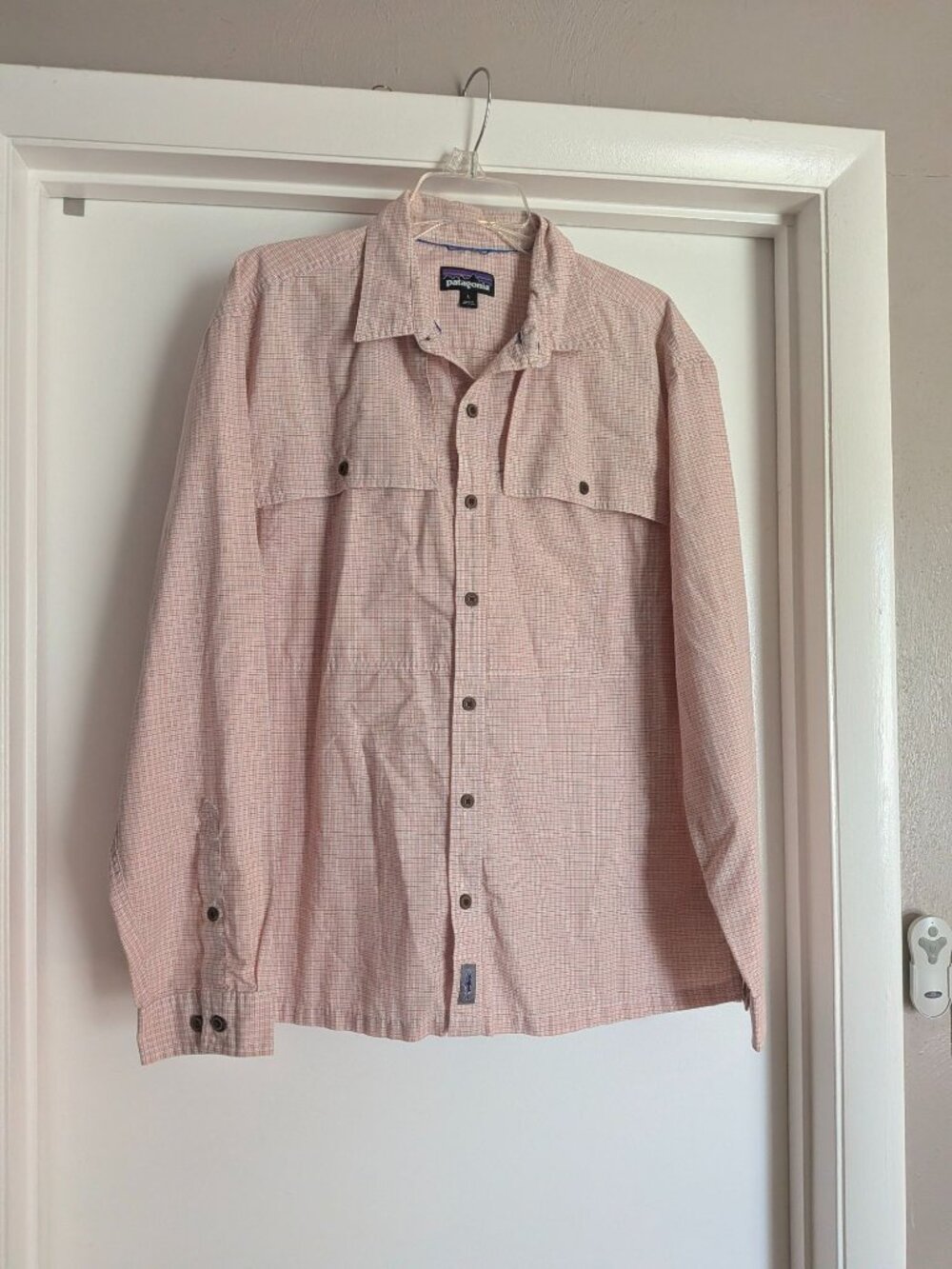 Patagonia Men's Shirt Island Hopper Button down Cotton sz large L/S